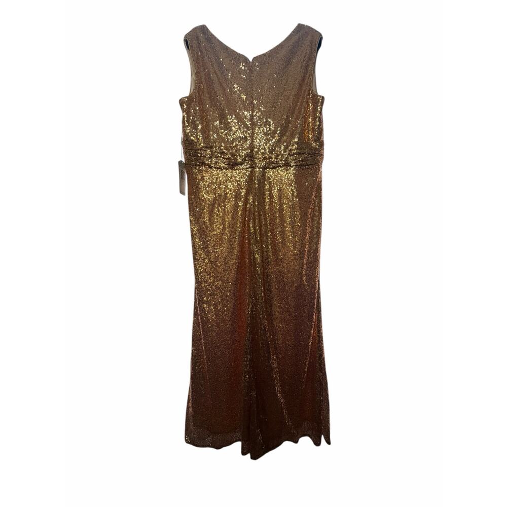 NWT Gold Sequined Renz Amelia Gown - Plus Size - Picture 4 of 16